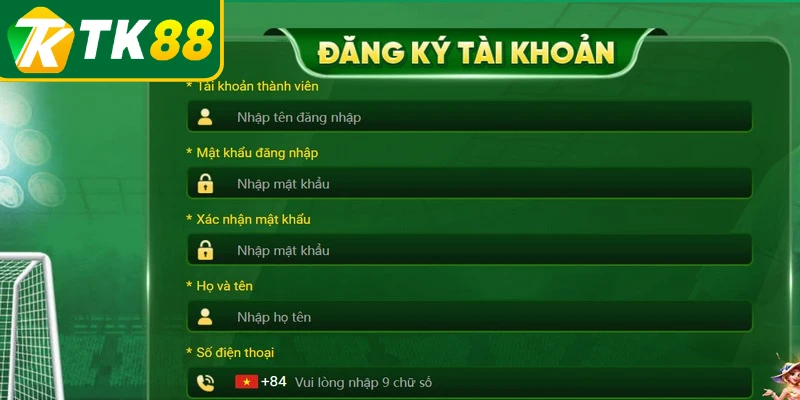 Đăng ký TK88 là thủ tục mà tân thủ phải thực hiện khi cá cược Đăng ký TK88 là thủ tục mà tân thủ phải thực hiện khi cá cược