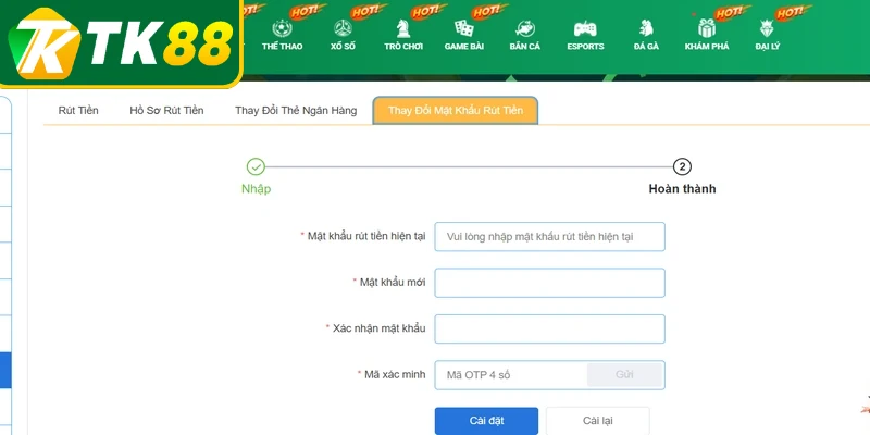 Rút tiền TK88 hỗ trợ người chơi chuyển toàn bộ doanh thu an toàn Rút tiền TK88 hỗ trợ người chơi chuyển toàn bộ doanh thu an toàn
